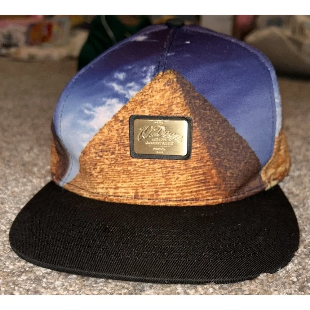 10.Deep Egypt Graphic Pyramid Hat Strapback Adjustable Cap Streetwear Travel